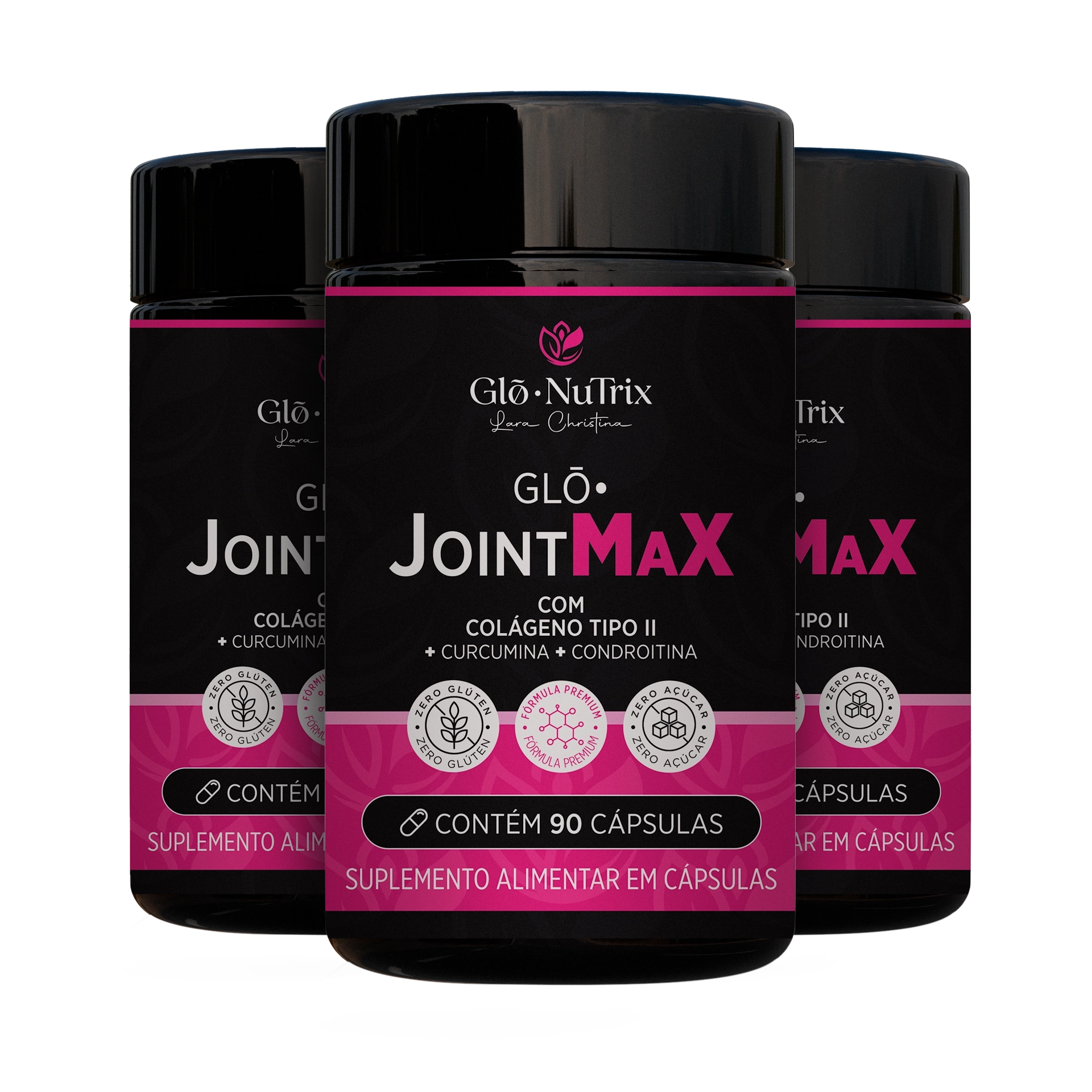 Combo 3x Glō• JointMaX – Suporte Completo para Articulações