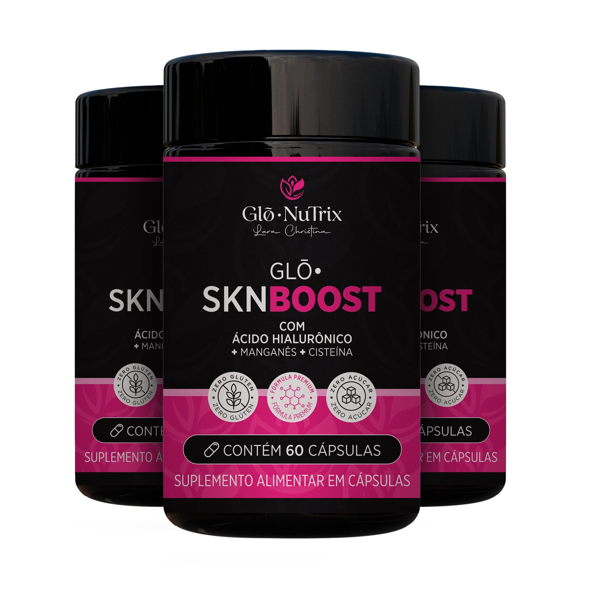 Combo 3x Glō• sKnBoost – Skin Care de Dentro pra Fora