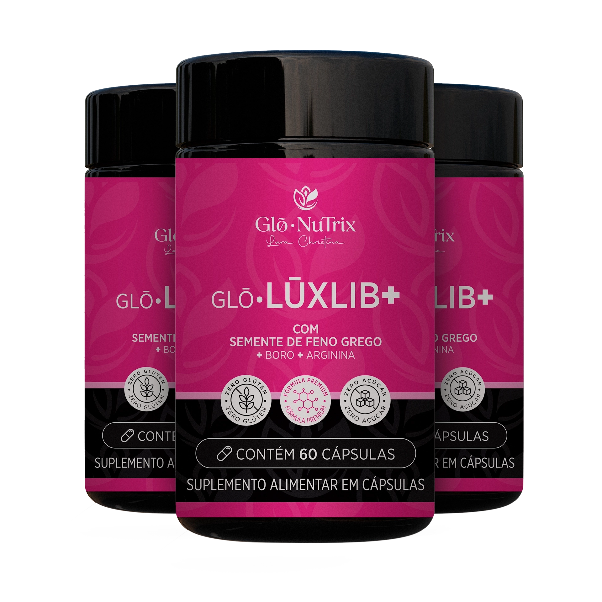 Combo 3x Glō• LūxLib+ – Libido, Vitalidade e Equilíbrio Hormonal